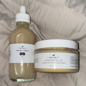 True Belly Serum and Immortelle Balm Stretchmark Prevention Set